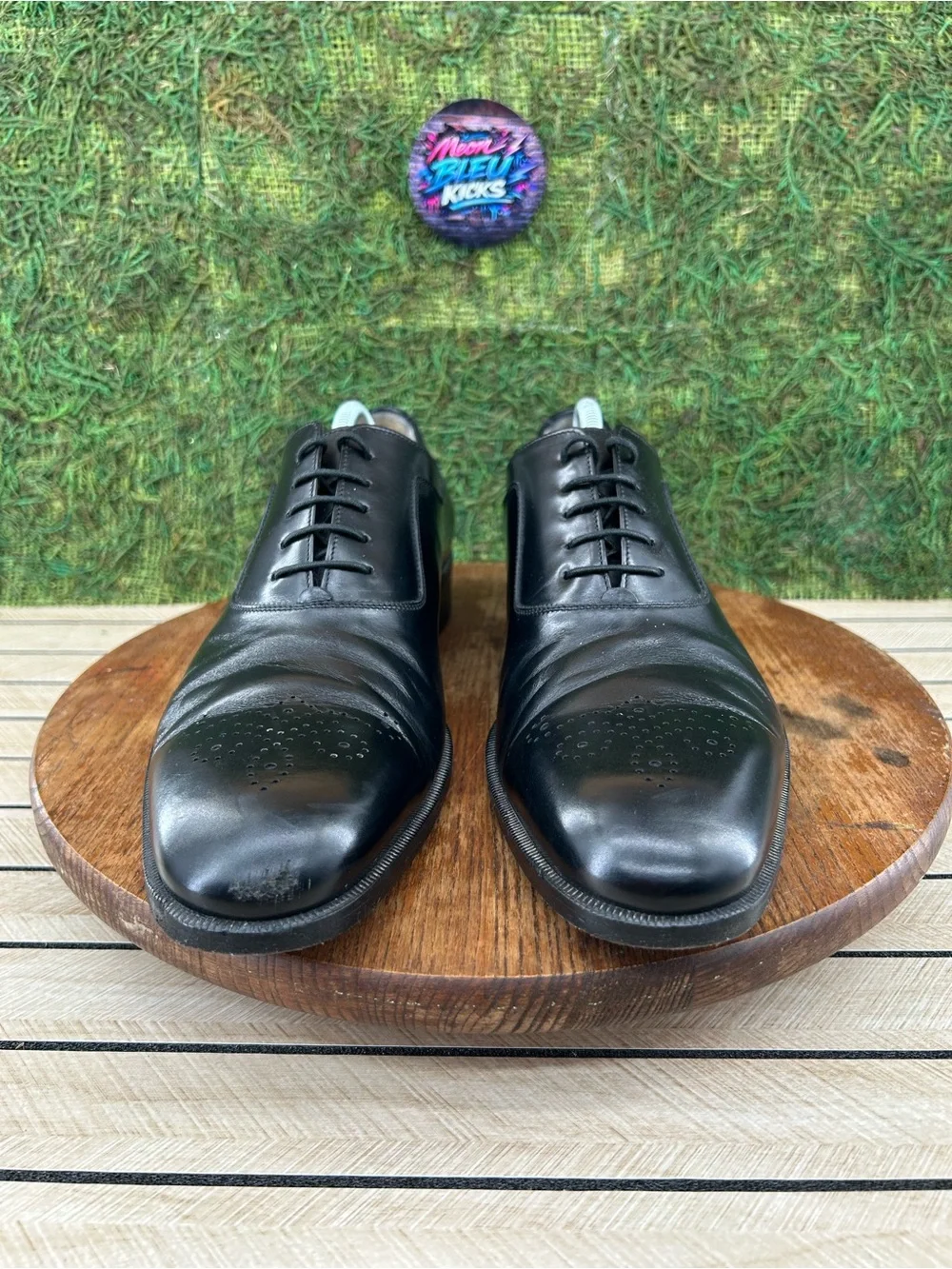 Salvador Ferragamo Mens Shoe Studio Italy Close Lacing Black Bruges